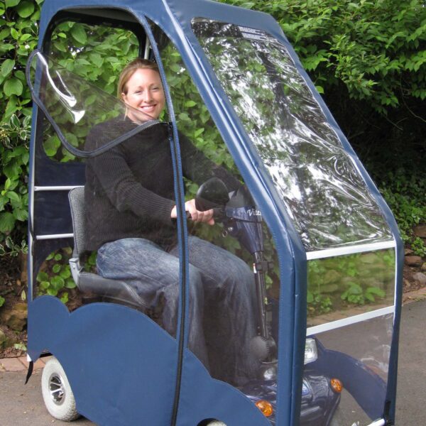 Capota azul para scooter electrico